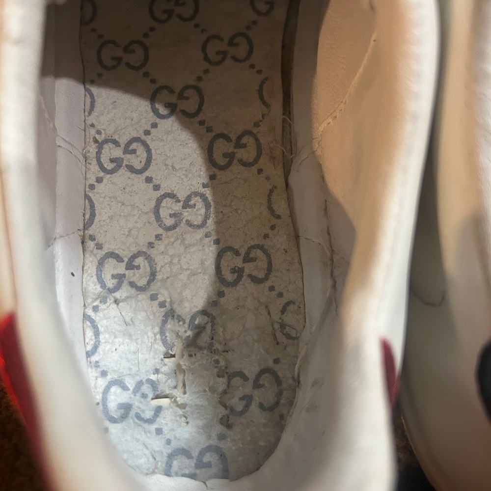 Gucci White Sneakers with Red and Orange Details - Picture 4 of 14